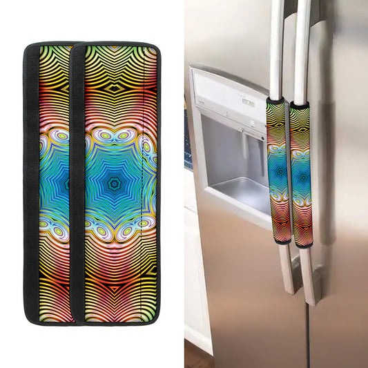 Psychedelic Kaleidoscope Print Refrigerator Handle Covers