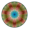 Psychedelic Kaleidoscope Print Round Floor Mat