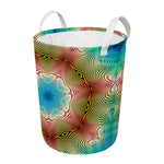 Psychedelic Kaleidoscope Print Round Laundry Basket
