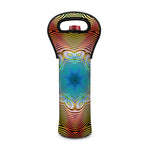 Psychedelic Kaleidoscope Print Single Neoprene Wine Tote