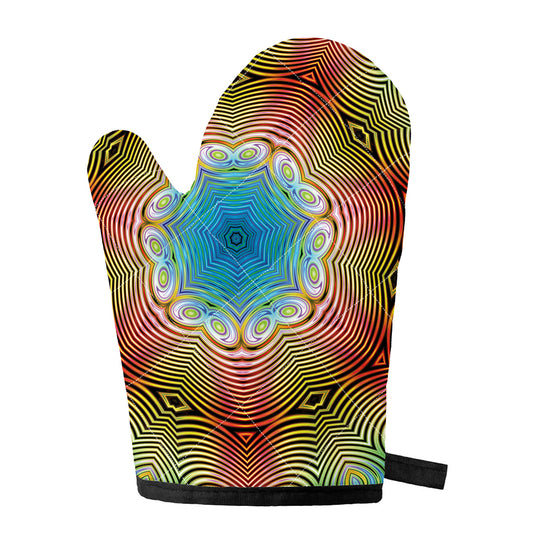 Psychedelic Kaleidoscope Print Single Oven Mitt