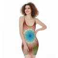 Psychedelic Kaleidoscope Print Sleeveless Bodycon Dress