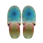 Psychedelic Kaleidoscope Print Slippers