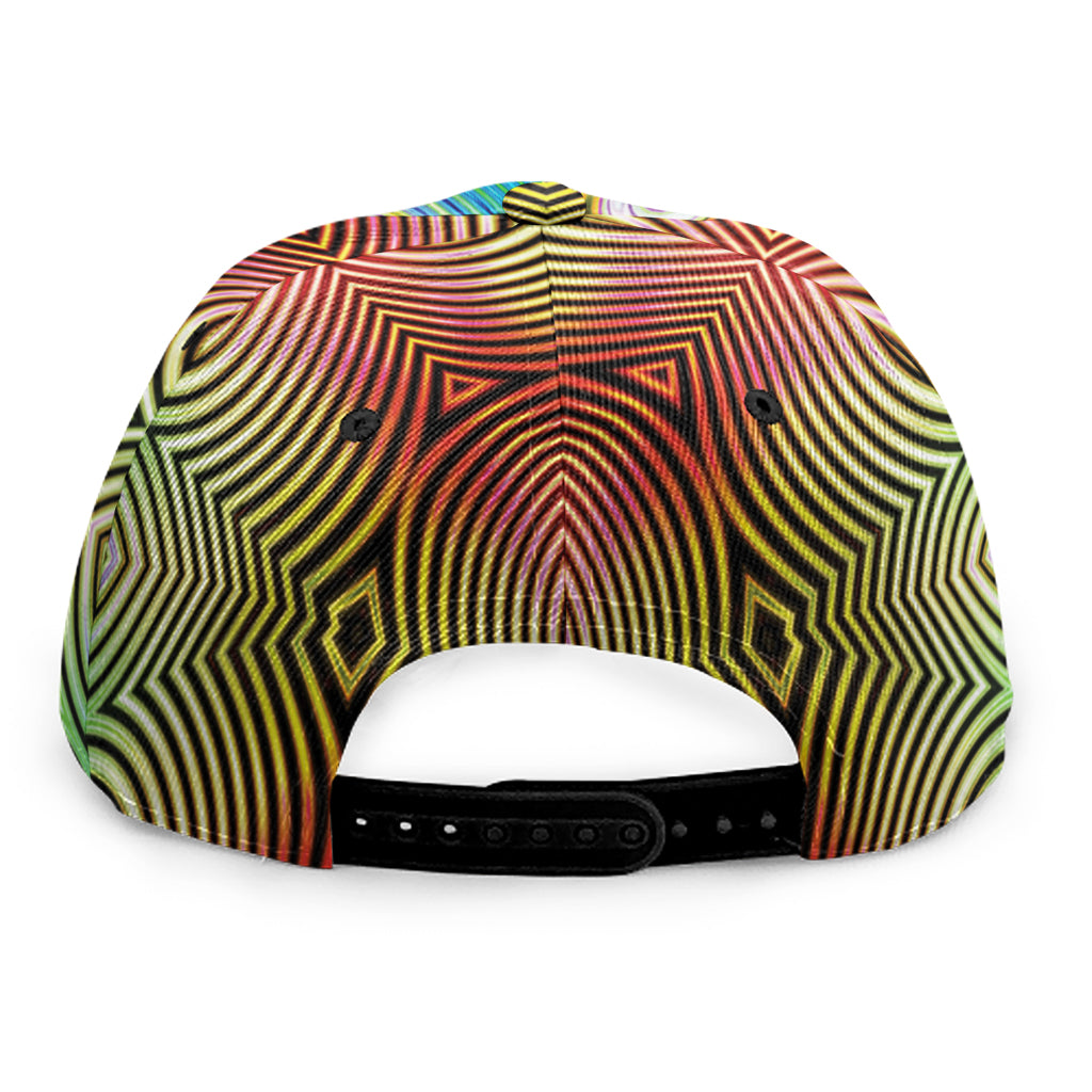 Psychedelic Kaleidoscope Print Snapback Cap