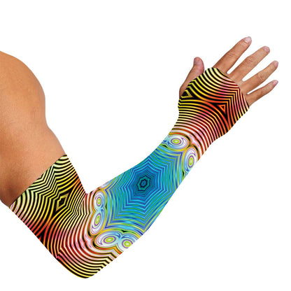 Psychedelic Kaleidoscope Print Sun Protection Arm Sleeves