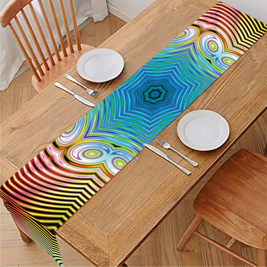 Psychedelic Kaleidoscope Print Table Runner