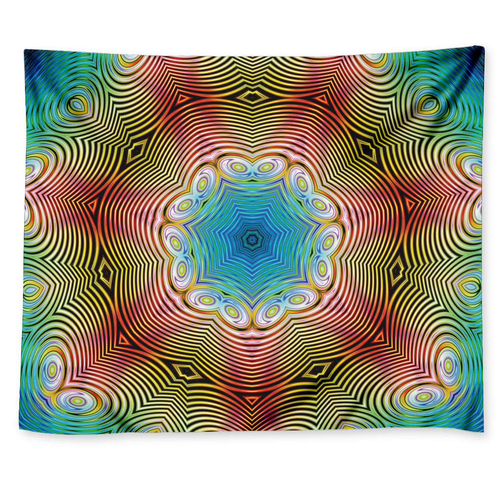 Psychedelic Kaleidoscope Print Tapestry