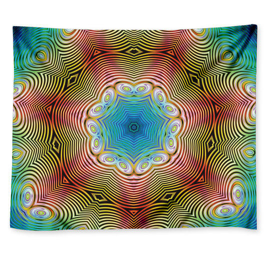Psychedelic Kaleidoscope Print Tapestry