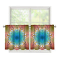 Psychedelic Kaleidoscope Print Tier Curtains