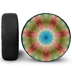 Psychedelic Kaleidoscope Print Tire Cover