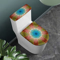 Psychedelic Kaleidoscope Print Toilet Lid And Tank Cover Set