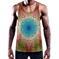 Psychedelic Kaleidoscope Print Men's Workout Tank Top