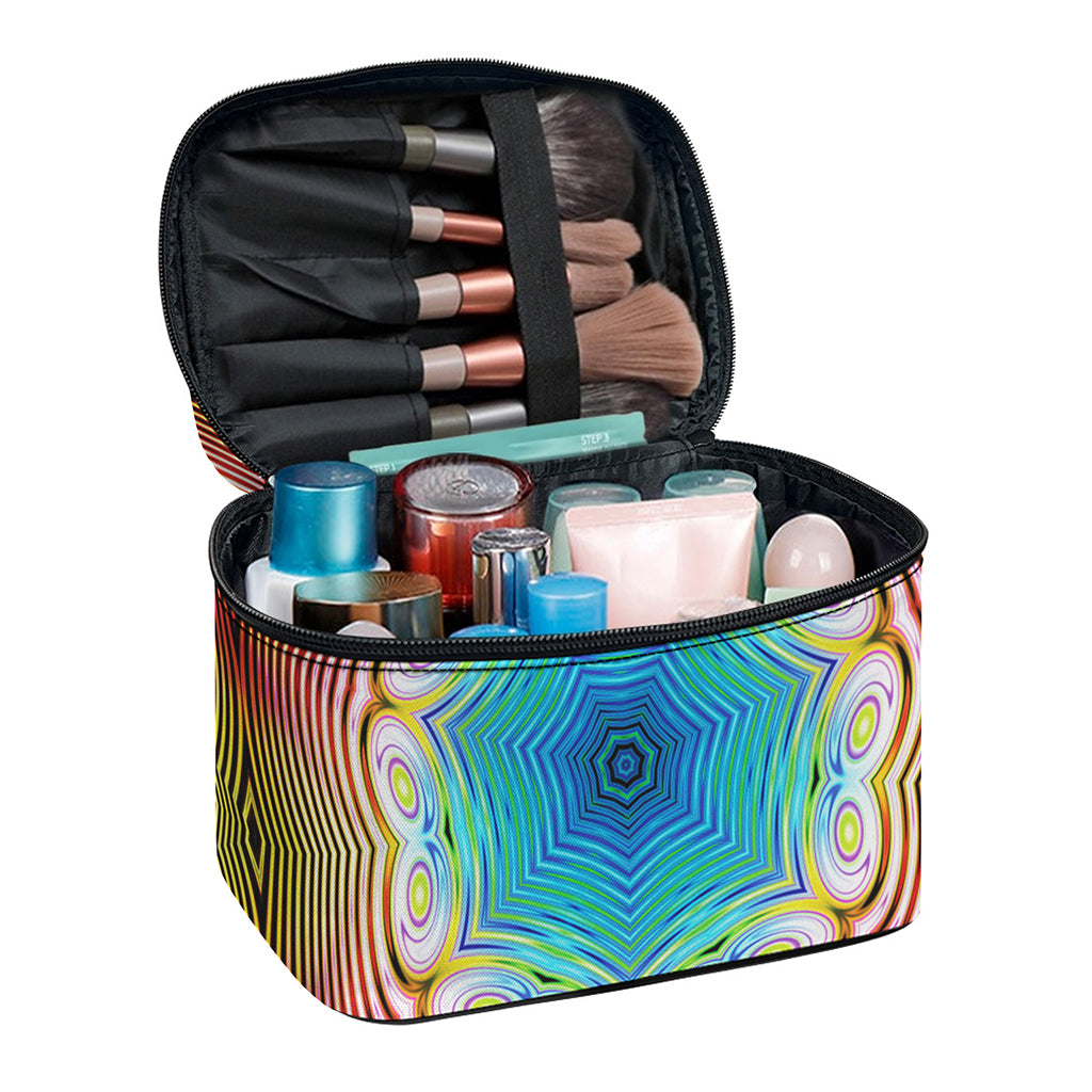 Psychedelic Kaleidoscope Print Travel Makeup Bag