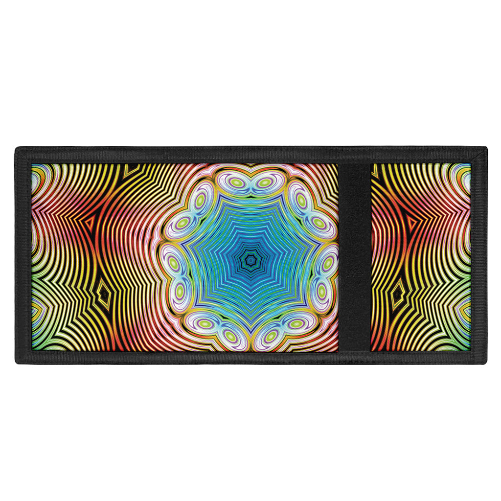 Psychedelic Kaleidoscope Print Trifold Wallet