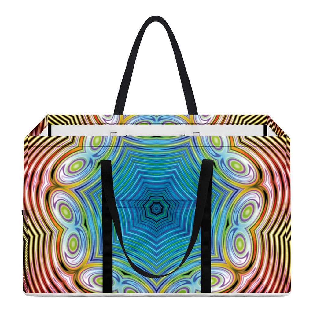 Psychedelic Kaleidoscope Print Utility Tote Bag