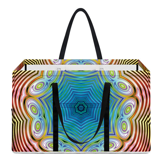 Psychedelic Kaleidoscope Print Utility Tote Bag