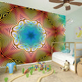 Psychedelic Kaleidoscope Print Wall Sticker