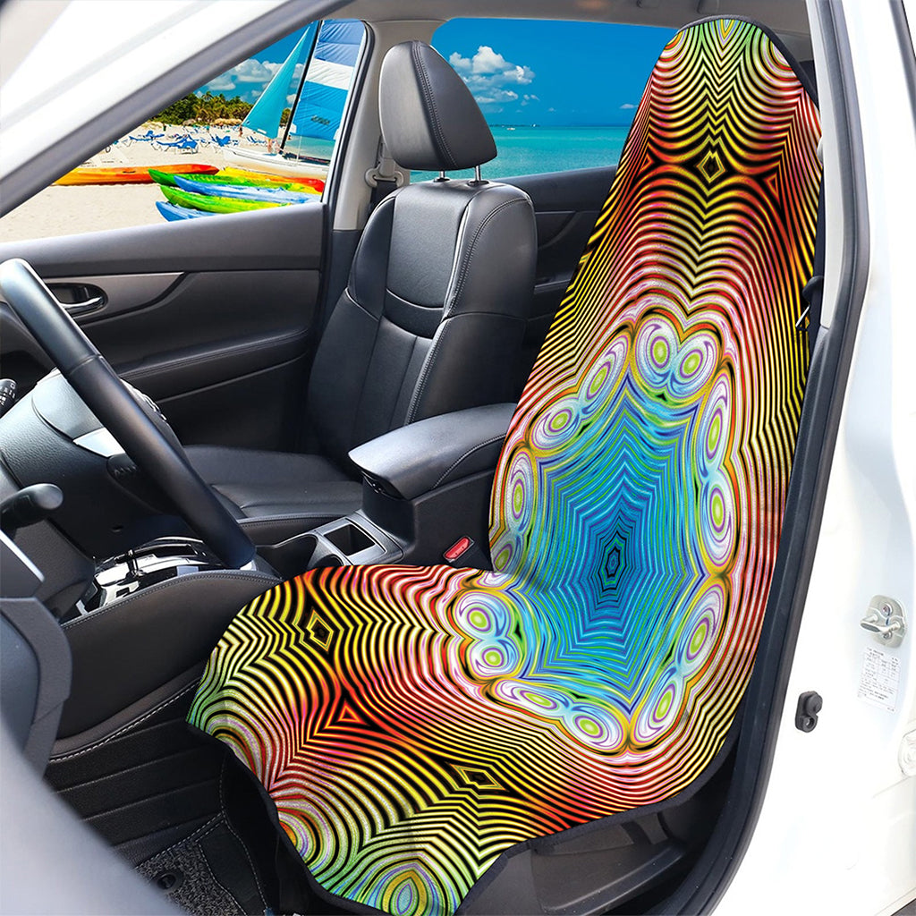 Psychedelic Kaleidoscope Print Waterproof Car Seat Cover