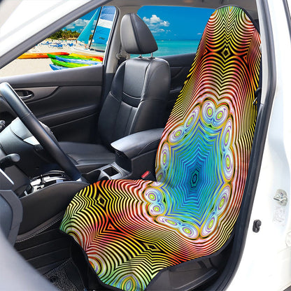 Psychedelic Kaleidoscope Print Waterproof Car Seat Cover