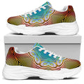 Psychedelic Kaleidoscope Print White Chunky Shoes