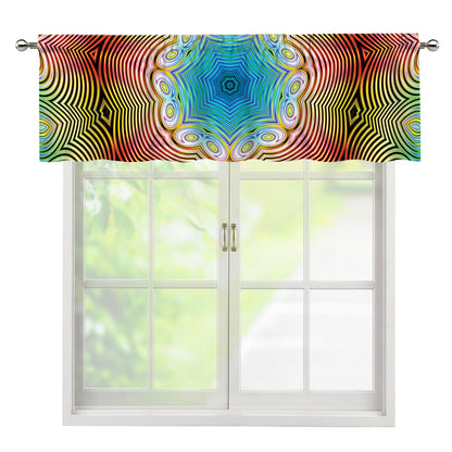 Psychedelic Kaleidoscope Print Window Valance