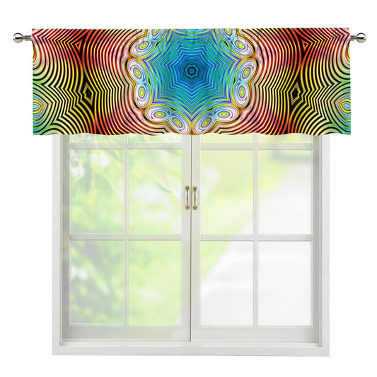 Psychedelic Kaleidoscope Print Window Valance