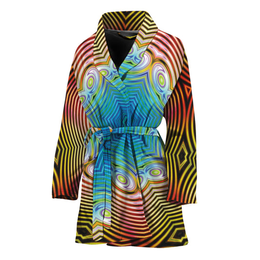 Psychedelic Kaleidoscope Print Women's Bathrobe
