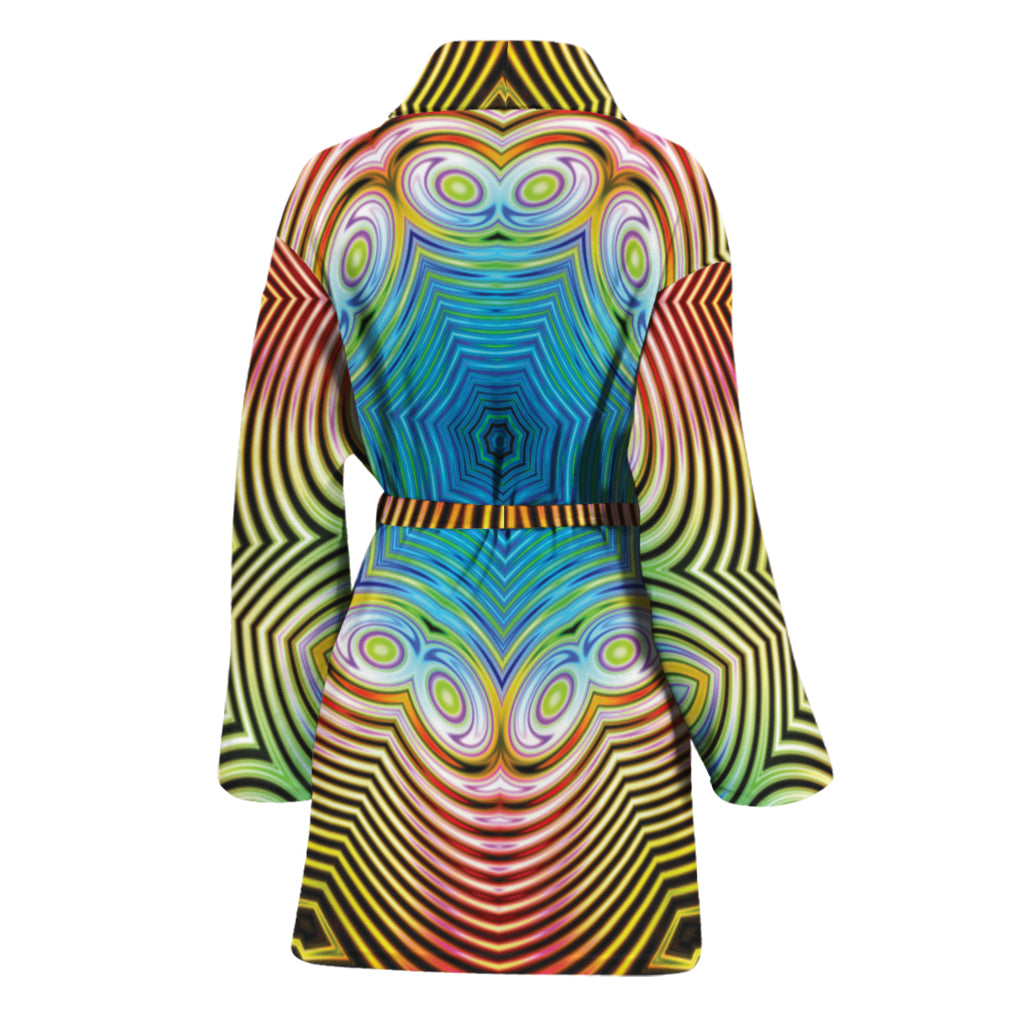 Psychedelic Kaleidoscope Print Women's Bathrobe
