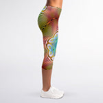 Psychedelic Kaleidoscope Print Women's Capri Leggings