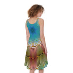 Psychedelic Kaleidoscope Print Women's Sleeveless Dress