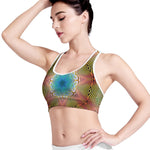 Psychedelic Kaleidoscope Print Women's Sports Bra