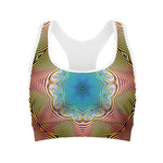 Psychedelic Kaleidoscope Print Women's Sports Bra
