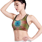Psychedelic Kaleidoscope Print Women's Sports Bra