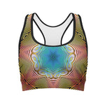 Psychedelic Kaleidoscope Print Women's Sports Bra