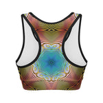 Psychedelic Kaleidoscope Print Women's Sports Bra
