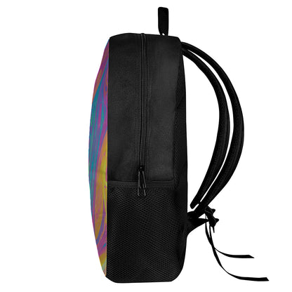 Psychedelic Liquid Print 17 Inch Backpack