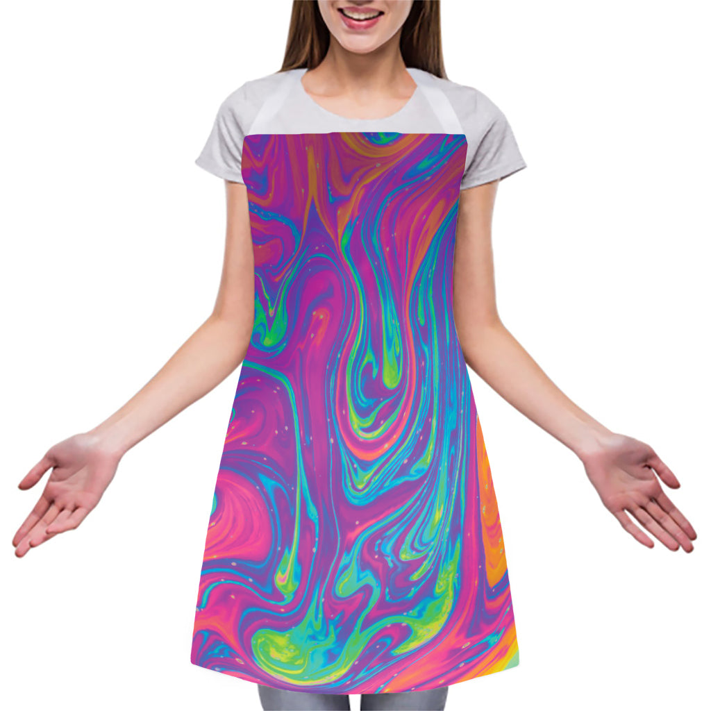 Psychedelic Liquid Print Adjustable Apron