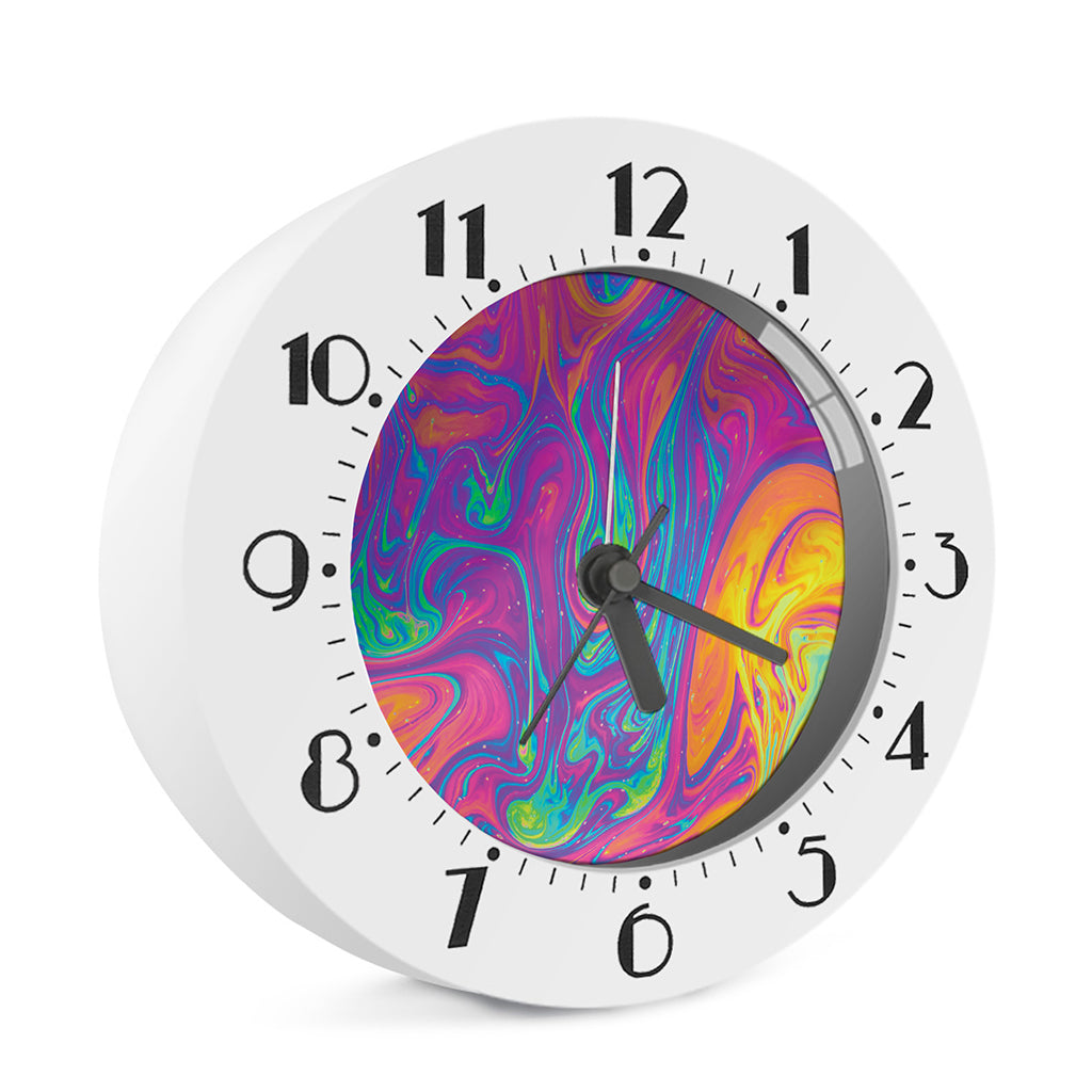 Psychedelic Liquid Print Alarm Clock