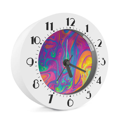 Psychedelic Liquid Print Alarm Clock