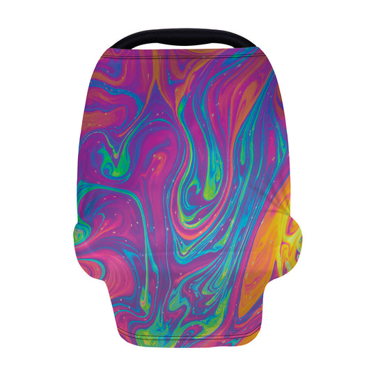 Psychedelic Liquid Print Baby Seat Cover