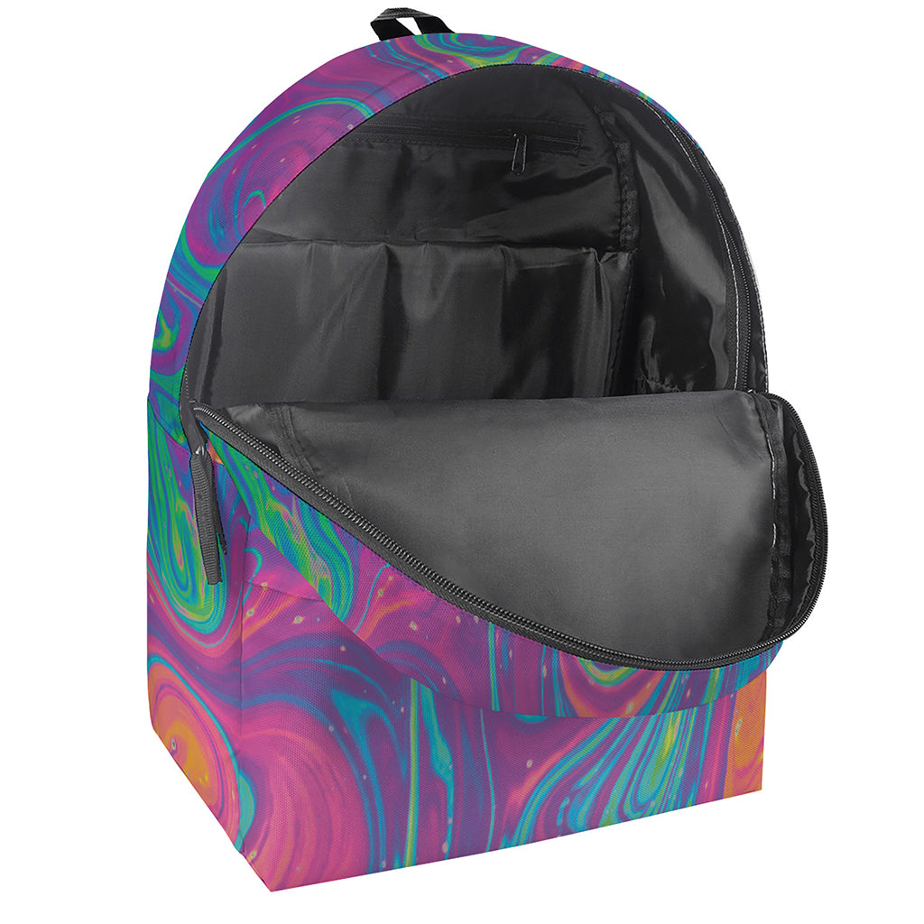 Psychedelic Liquid Print Backpack