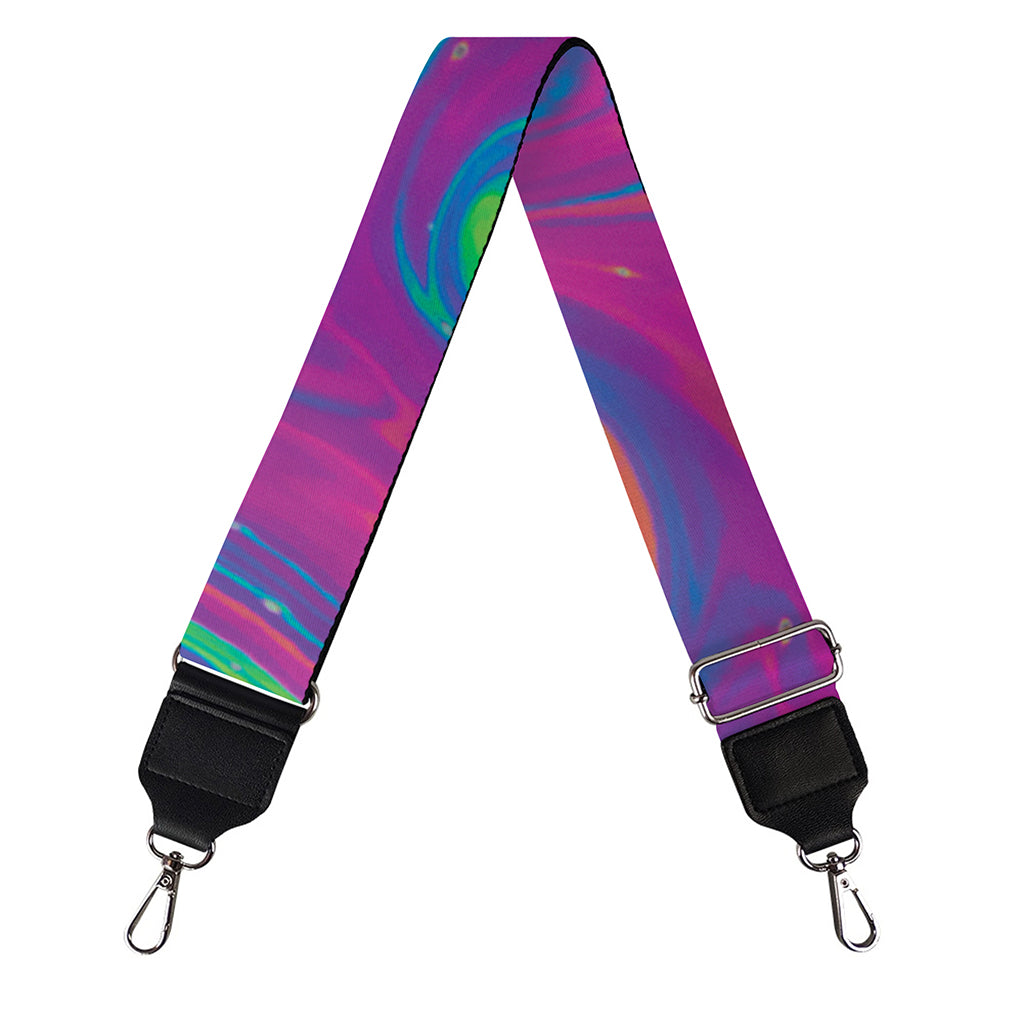 Psychedelic Liquid Print Bag Strap