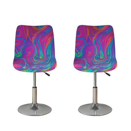 Psychedelic Liquid Print Bar Stool Covers