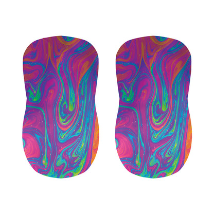 Psychedelic Liquid Print Bar Stool Covers