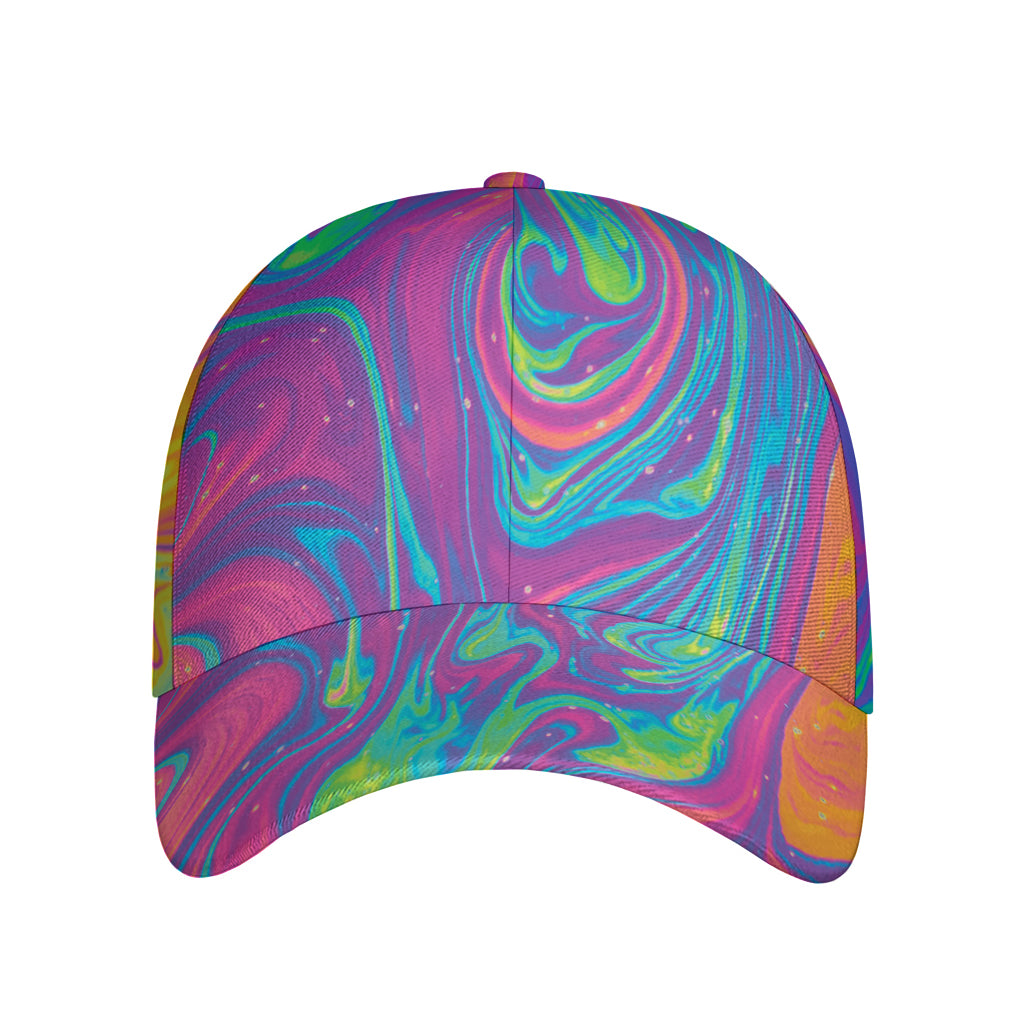 Psychedelic Liquid Print Baseball Cap