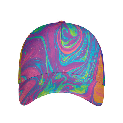 Psychedelic Liquid Print Baseball Cap