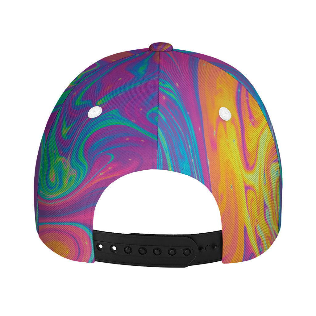 Psychedelic Liquid Print Baseball Cap