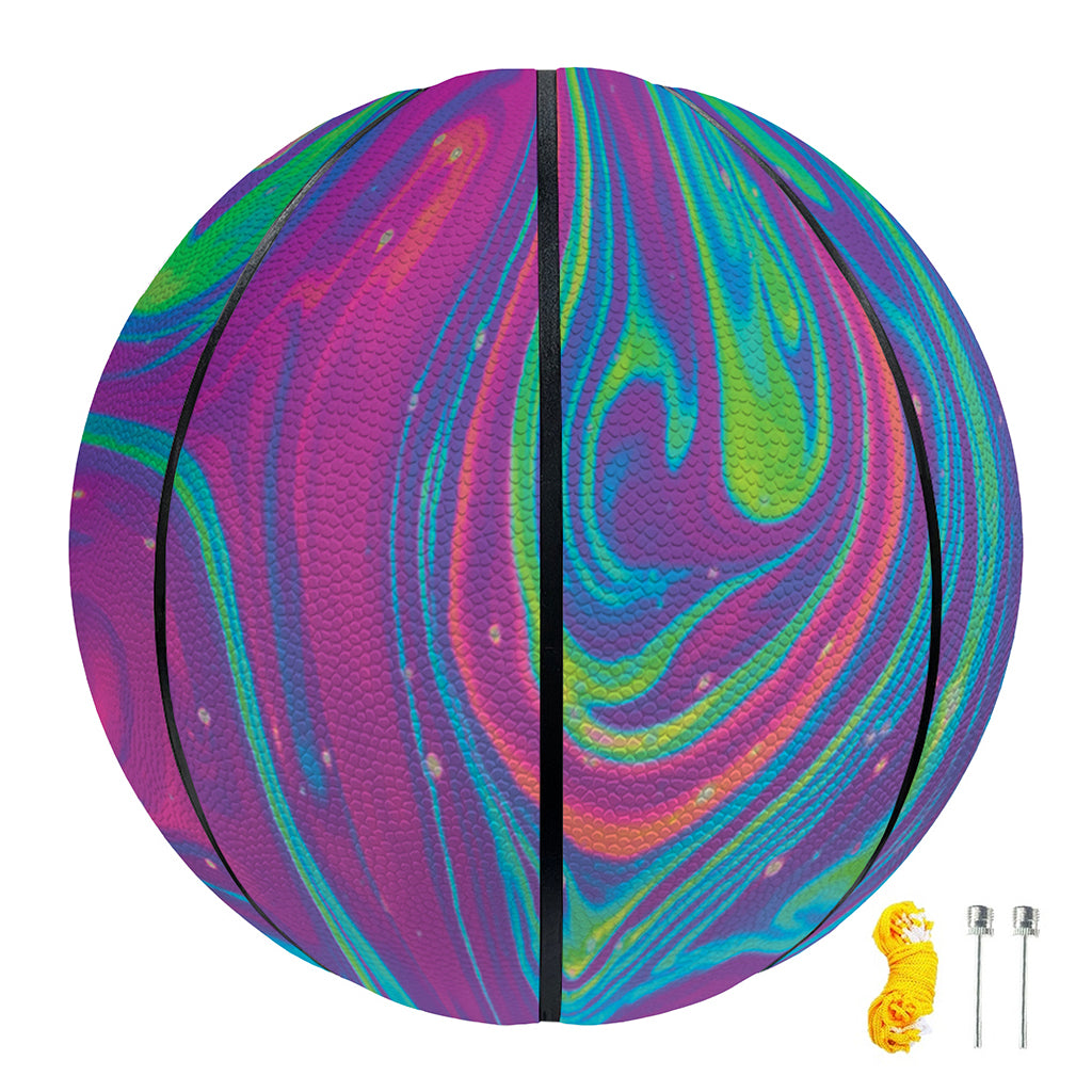 Psychedelic Liquid Print Basketball