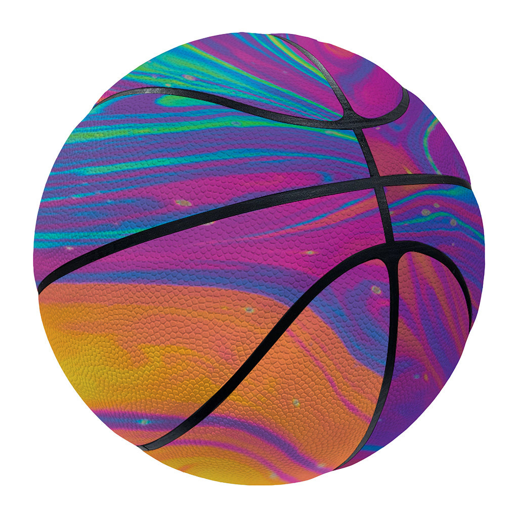 Psychedelic Liquid Print Basketball