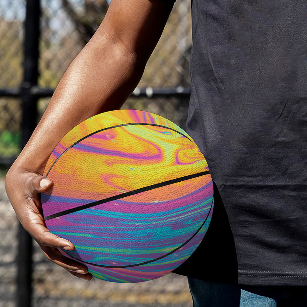 Psychedelic Liquid Print Basketball